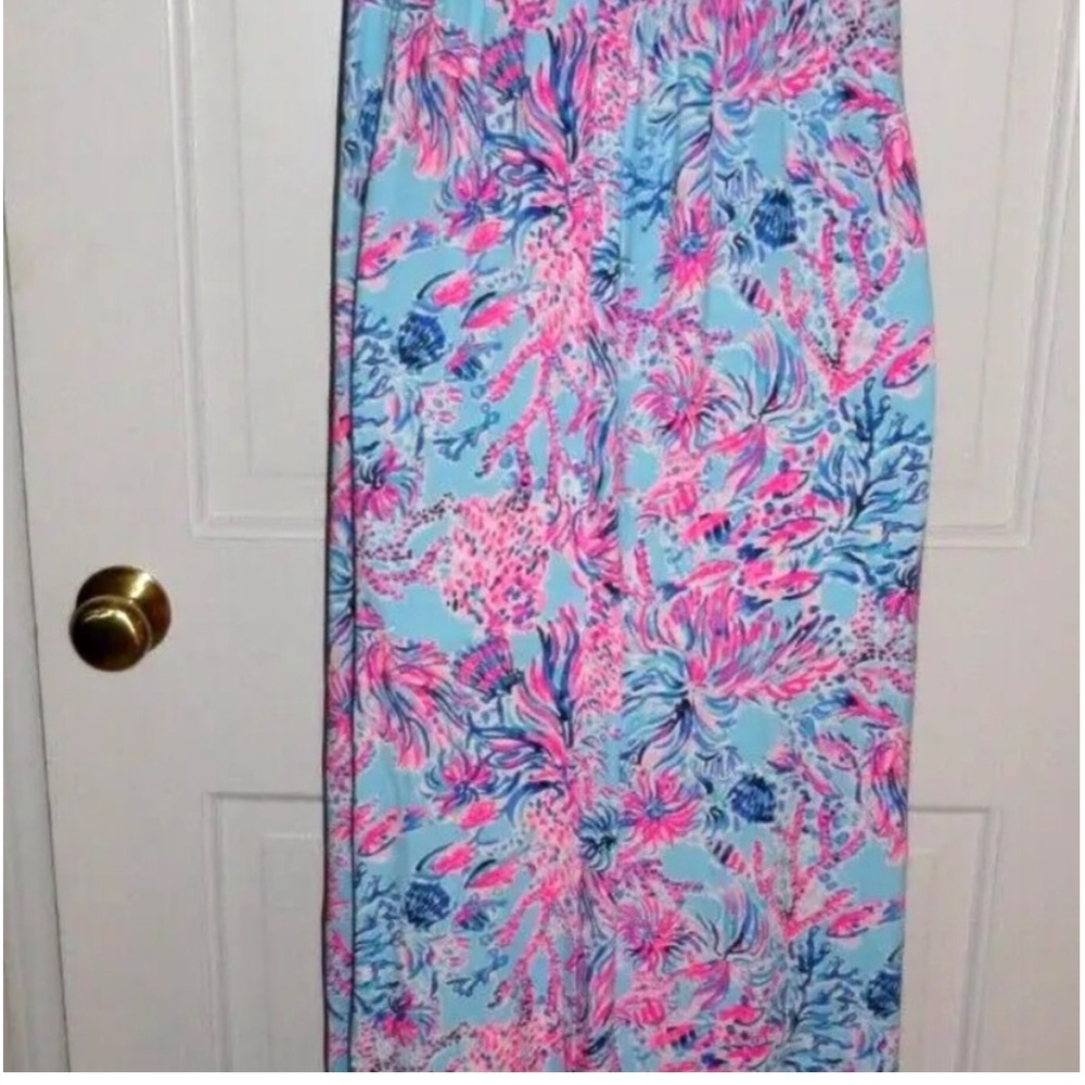 Lilly Pulitzer Serena v neck maxi dress. Celestial Blue Seek and Sea. Size 14.